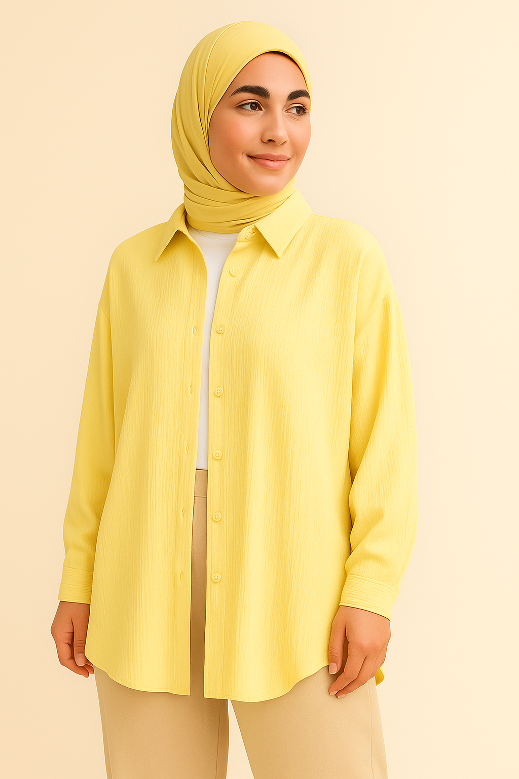 Wave Shirt – Modest Oversized Crepe Style Shirt