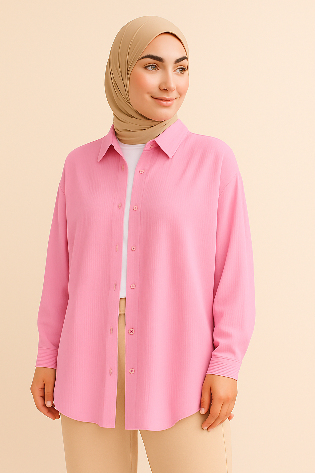 Wave Shirt – Modest Oversized Crepe Style Shirt