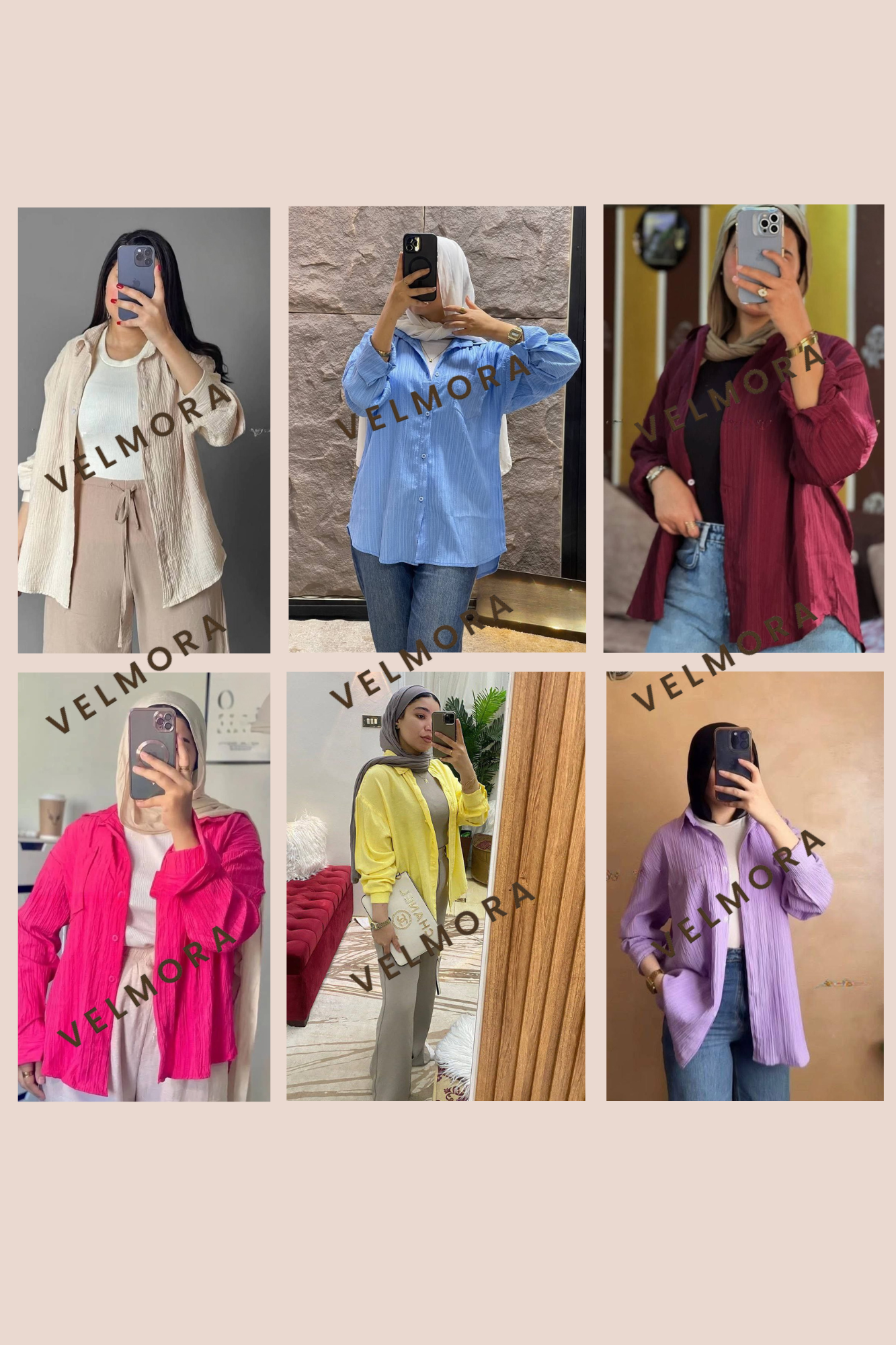 Wave Shirt – Modest Oversized Crepe Style Shirt